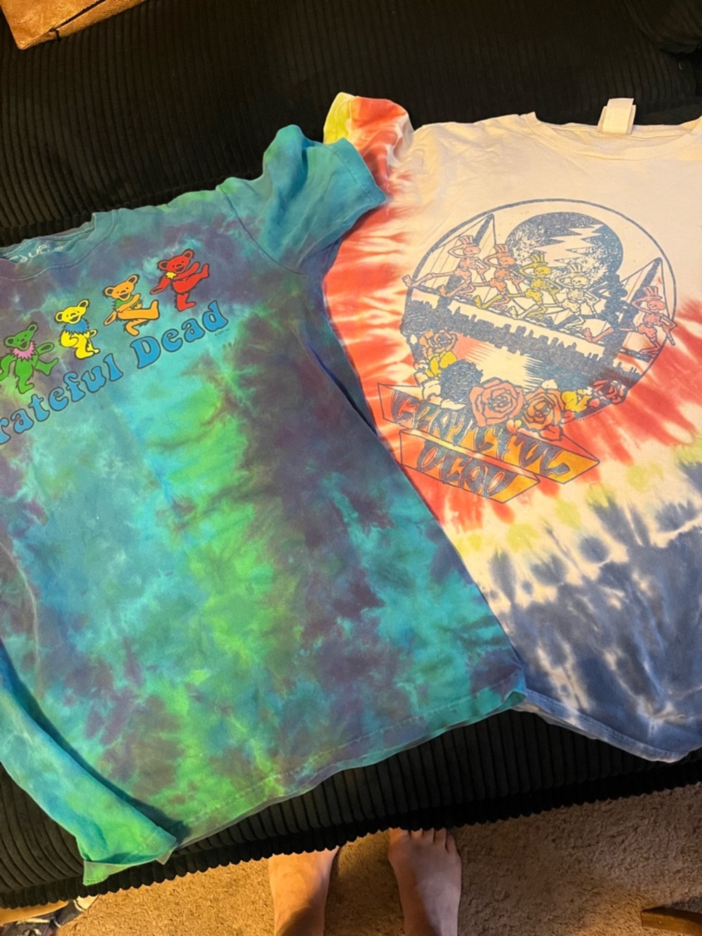 Grateful Dead vintage Tie-Dye T-Shirt - Blue & Green small